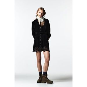 NWT Zara SHORT DRESS WITH HIGH COLLAR AND LONG SLEEVES
